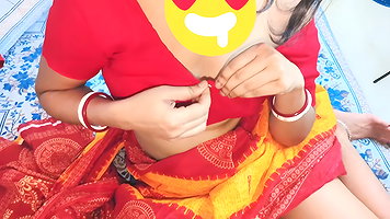 Newly Married Desi Wife Hardcore Saree Sex Creampied Indian Sex MMS