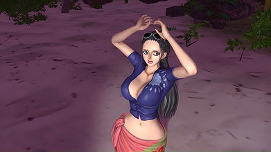 Nico Robin Tasted Big Black Cock
