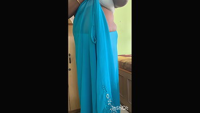 Saree wearing hot sexy Chennai aunty