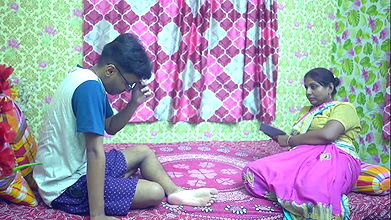 Desi Jhuma Aunty(big Boobs)fucking with Her Step Son