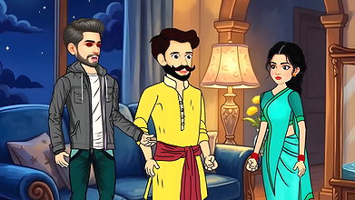 The story of Rupa Bhabhi and Gopal’s bedroom sex story. Hindi Cartoon Story