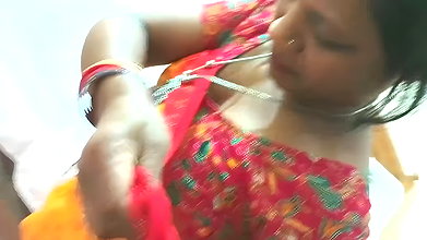 Beautiful Indian Bhabhi Romantic Fucking in Saree with Neighbors Friend