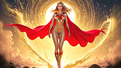 Lustrender Elf Heroine Golden Mist Descent Radiant Glow – Ai Video
