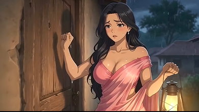 Barsaat Ki Raat Mein Padosi Ne Akeli Bhabhi Ko Tarpa Diya