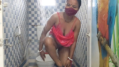Fucking my wife in bathroom