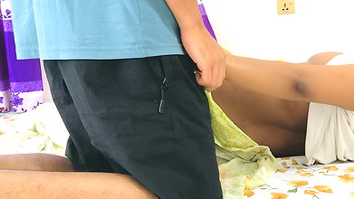 Desi Stepmom Fuck by Her Stepson on the Bedroom