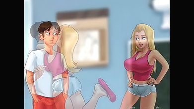 Sex with stepsister and neighbour .(summer time saga game)