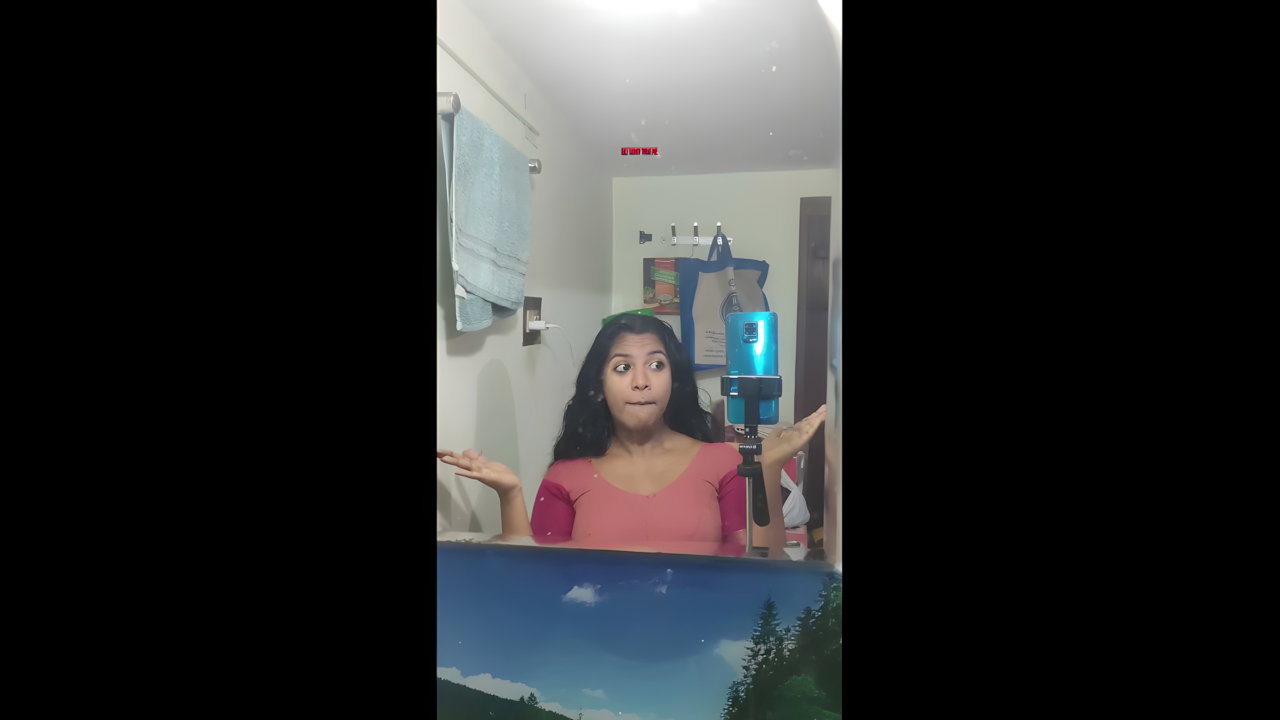 Beautiful mallu girl grwm video in blouse & skirt very hot 2