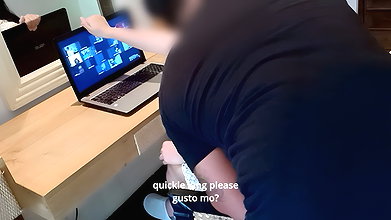 Horny Pinay Virtual Assistant Fucked During Work Conference Call