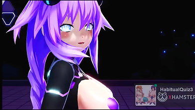 mmd r18 Purple Heart ILLELLA Hyperdimension Neptunia sexy dance ahegao ntr fuck hard dildo sex ahegao milf