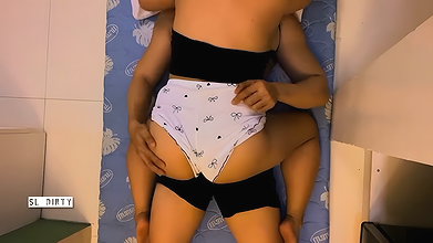 Homemade cute couple fuck hard bedroom leek