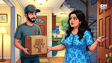 Horny Indian Aunty Seduces Young Delivery Boy at Home