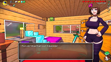 HornyCraft Minecraft Parody – Jenny Gives Steve a Hot Footjob for a Diamond! (Hentai Game Gameplay)