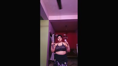Busty bengali lady hige tits in black dress
