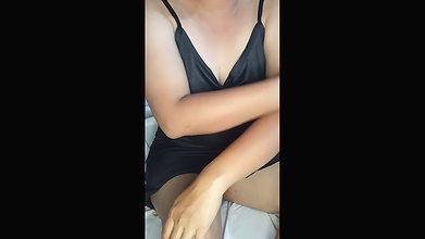 Atiqah massaging and exposing breasts