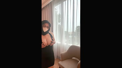 Hijab indo wear backless dress