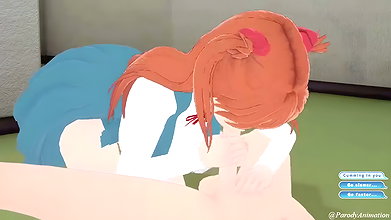 Asuka Langley Blowjob and Missionary Position