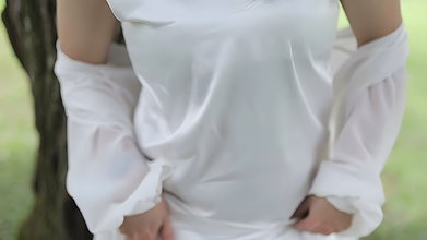 MY FIRST PUBLIC MASTURBATION , I WEAR SATIN WHITE SATIN DRESS