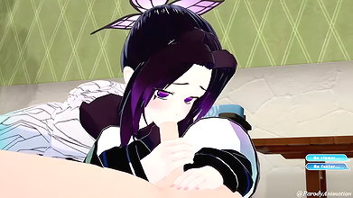Shinobu Kochou blowjob and doggystyle sex