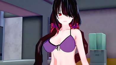 tokisaki kurumi x itsuka shidou sex in the canteen
