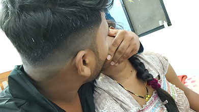 Indian desi stepsister and stepbrother slowly slowly kissing hot and sucking boobs