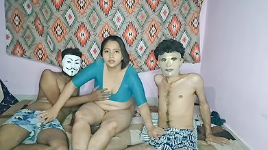 Seema Aunty Threesome with Nikhil Part 2