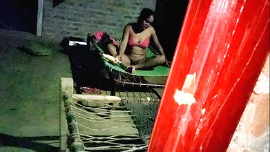 Desi Bhabhi’s stepbrother was watching her fingering at night