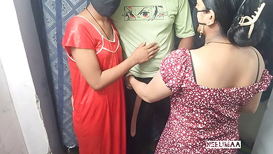 Indian Desi Jeeja Sali and Wife Threesome Video. Indian Threesome Video.