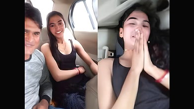 Hot Indian Lover Sex In Car with clear audio and moaning sound