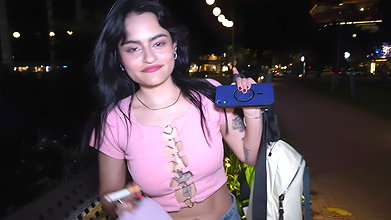 Amateur Public Pickup Latina Fan with Pornhub Backpack Gives Deepthroat Blowjob & Gets Raw Creampie