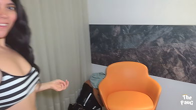 Big Colombian booty has intense sex after a gym workout