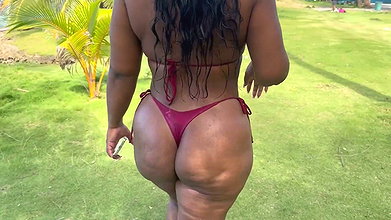 Big ass brunette gets fucked by a horny stranger on the beach