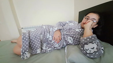 Cheating wife wearing sexy maid outfit fucks friend