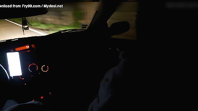 Girlfriend in Heels Fucks Stranger Outdoors in a Car