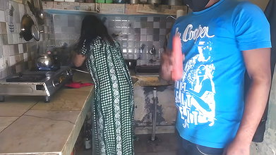 Desi Bhabhi Big Boobs Cleavage Tease in Kitchen Hot Indian Village Girls Exposed