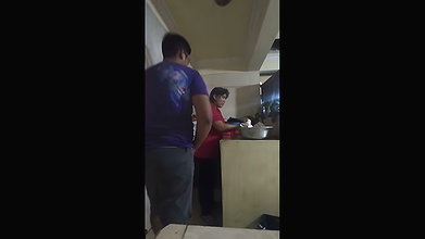 Fucking the Maid in the Kitchen When My Wife Is in the Living Room