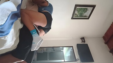 was so horny after sucking outdoor that he tooks me to a hotel and i ride him rough