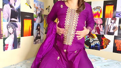 Naughty big booty indian stepsis loves sucking and riding dick