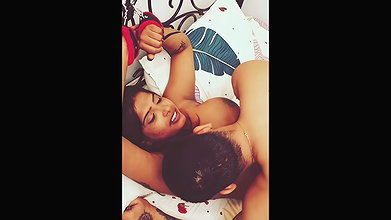 Aman put a cock in Tejaswini’s mouth and she sucked it