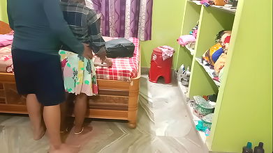 Indian School Girl First Time Hard Sucking and Fucking with Teacher on Bed