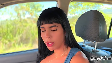 I get in a guy’s car and we have sex in public with my big ass – Sayafit