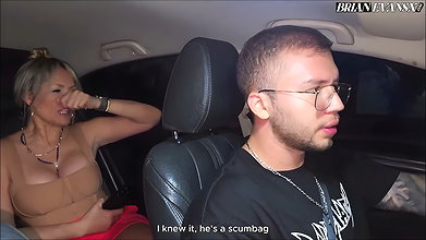 Mature Colombian Blonde Monique Fuentes, Fucks Her Driver in the Car – Brian Evansx