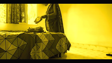 Young Devar Fucks Hot Bhabi Sweet Tight Pussy When She Is Folding Sarees at Home