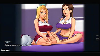 Summertime saga – taboo – gameplay – roleplay – fantasy – cheerleaders holding each other saggy & perky tits