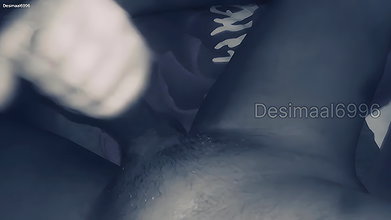 Vigorously rubbed and massaged my cock, milking out the cum mixed with her saliva