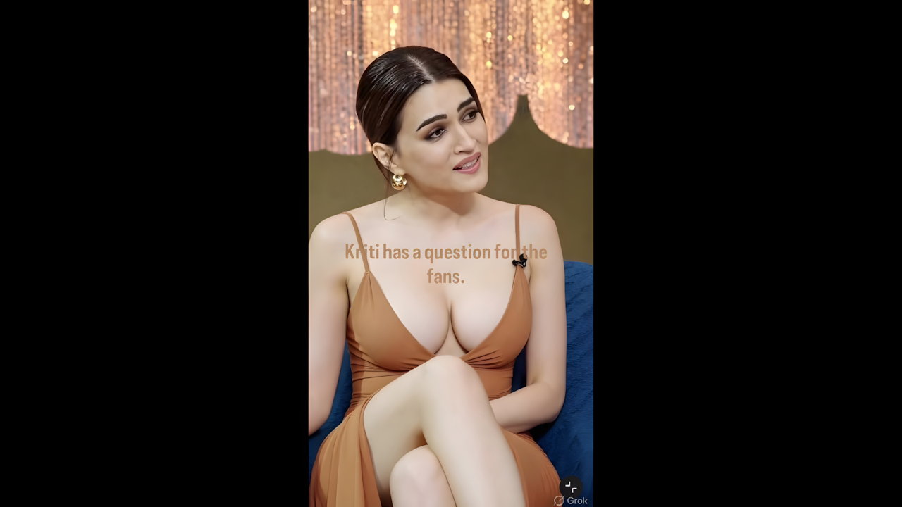 KRITI SANON NAUGHTY OPEN DEEP CLEAVAGE AI LUSTY 1