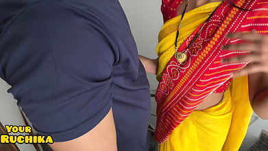 Ruchika’s Boyfriend Came to Meet Her on the Terrace. Along with Fucking Her, He Also Left Her Mouth