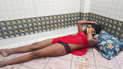 Desi Girl in Red Lingerie Home Sex – Doggy & Missionary Fuck