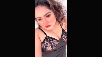 hot desi busty lady in black sleepwear 1