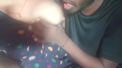The wife sucked and sucked the big tits